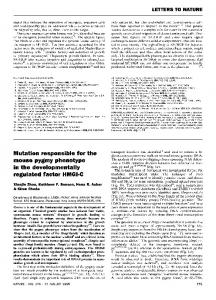 Mutation responsible for the mouse pygmy phenotype in the ... - Nature