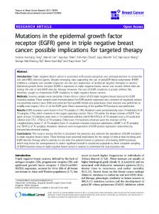 Mutations in the epidermal growth factor receptor ... - Springer Link