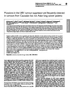 Mutations in the LKB1 tumour suppressor are ... - BioMedSearch