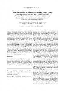 Mutations of the epidermal growth factor receptor gene in ...