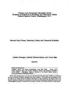 Mutual Fund Flows, Monetary Policy and Financial Stability - Board of ...