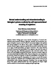 Mutual understanding and misunderstanding in biological systems ...