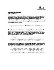 My Favorite Rudiment