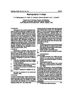 Myelography in dogs - Veterinary World