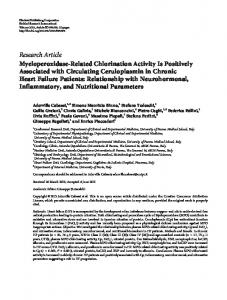 Myeloperoxidase-Related Chlorination Activity Is Positively Associated ...