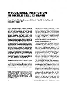 myocardial infarction in sickle cell disease - NCBI