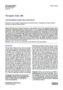 Myogenic stem cells - Semantic Scholar