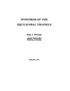 MYSTERIES OF THE EQUILATERAL TRIANGLE