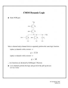 n-Channel CMOS Dynamic Logic