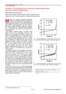 n-GaN Schottky Diodes - IOPscience