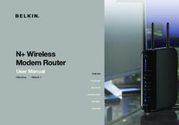 N+ Wireless Modem Router - Belkin