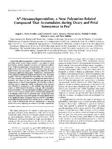 N4-Hexanoylspermidine, a New Polyamine ... - Plant Physiology