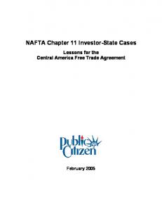 NAFTA Chapter 11 Investor-State Cases