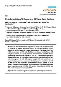 Nano-Oxide Catalysts - MDPI