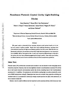 Nanobeam Photonic Crystal Cavity Light-Emitting Diodes