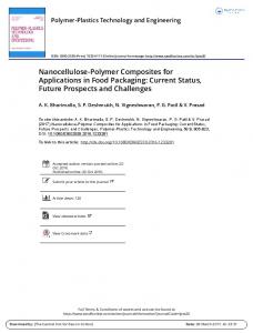 Nanocellulose-Polymer Composites for Applications ...