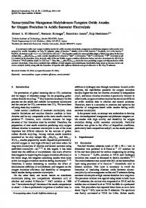 Nanocrystalline Manganese-Molybdenum-Tungsten Oxide Anodes for