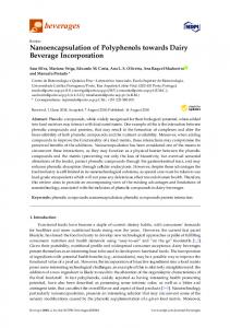 Nanoencapsulation of Polyphenols towards Dairy Beverage ... - MDPI