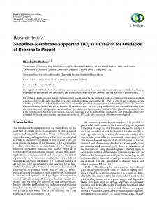 Nanofiber-Membrane-Supported TiO2 as a Catalyst for Oxidation of