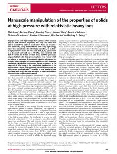 Nanoscale manipulation of the properties of solids ... - Semantic Scholar