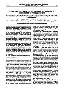 nanostructured y2o3 particles doped with europium ...