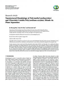 Nanotextured Morphology of Poly (methyl methacrylate) and ...