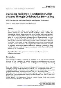 Narrating Resilience - Collaborative Learning Networks