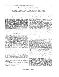 Narrow long josephson junctions - Applied ... - IEEE Xplore