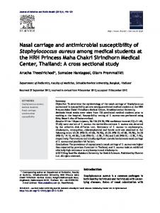 Nasal carriage and antimicrobial susceptibility of ... - Core