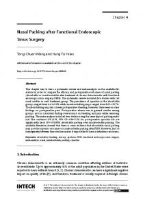 Nasal Packing after Functional Endoscopic Sinus Surgery - IntechOpen