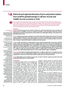 National and regional estimates of term and preterm ... - The Lancet