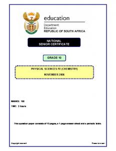 NATIONAL SENIOR CERTIFICATE GRADE 10