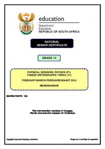 NATIONAL SENIOR CERTIFICATE GRADE 12