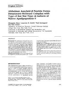 Native Apolipoprotein E - NCBI