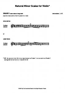 Natural Minor Scales for Violin* - abrsm