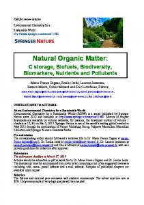 Natural Organic Matter - ResMO2018