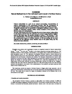 Natural Radioactivity In The Cultivated Land Around A Fertilizer Factory