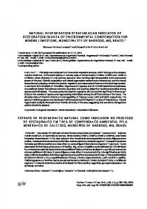 NATURAL REGENERATION STRATUM AS AN INDICATOR OF ...