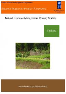 Natural Resource Management Country Studies ...