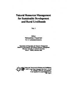 Natural Resources Management for Sustainable