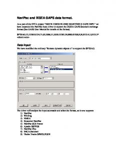 NaviPac and IXSEA GAPS data format - Eiva