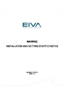 NAVIPAC - Software download - Eiva