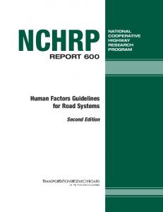 NCHRP Report 600: Human Factors Guidelines for Road Systems ...