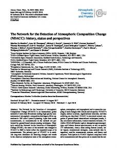 NDACC - Atmos. Chem. Phys