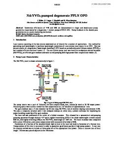 Nd:YVO4 pumped PPLN OPO - OSA Publishing