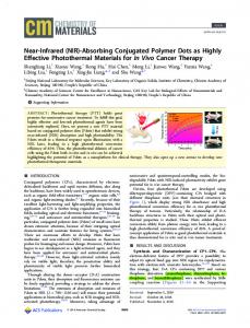 Near-Infrared Absorbing Conjugated Polymer Dots ... - ACS Publications