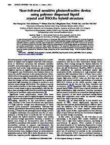 Near-infrared sensitive photorefractive device using