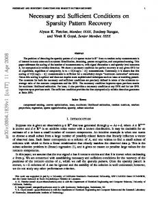 Necessary and Sufficient Conditions on Sparsity Pattern