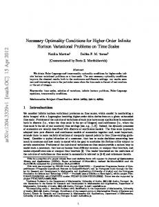 Necessary Optimality Conditions for Higher-Order Infinite Horizon