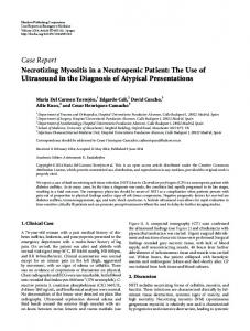 Necrotizing Myositis in a Neutropenic Patient: The Use of Ultrasound ...